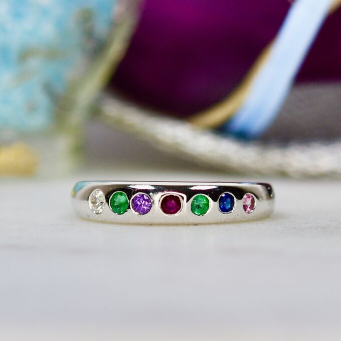 Dearest Acrostic Ring in 18ct Gold