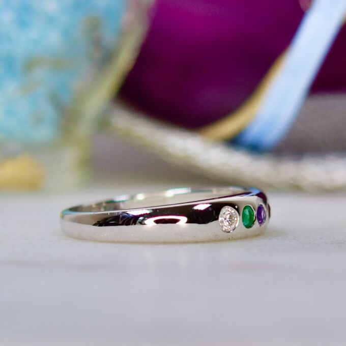 Dearest Acrostic Ring in 18ct Gold