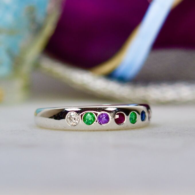 Dearest Acrostic Ring in 18ct Gold