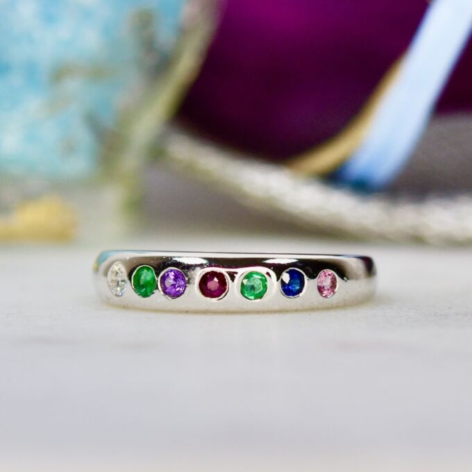 Dearest Acrostic Ring in 18ct Gold