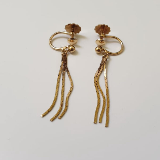 Tassel Drop Earrings in 9ct Gold