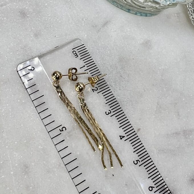 Tassel Drop Earrings in 9ct Gold