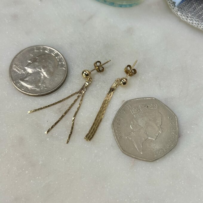 Tassel Drop Earrings in 9ct Gold