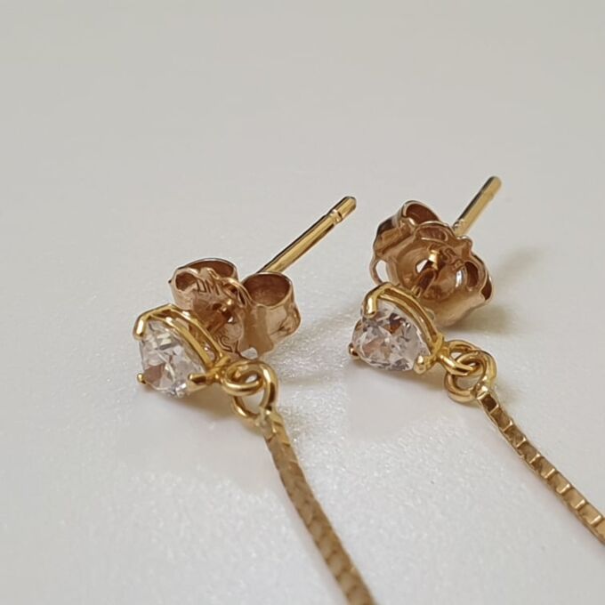 Chain Drop Earrings in 18ct Gold