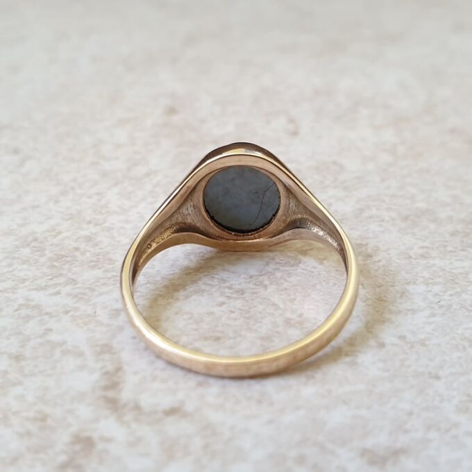 Hematite Centurion Signet Ring in 9ct Gold