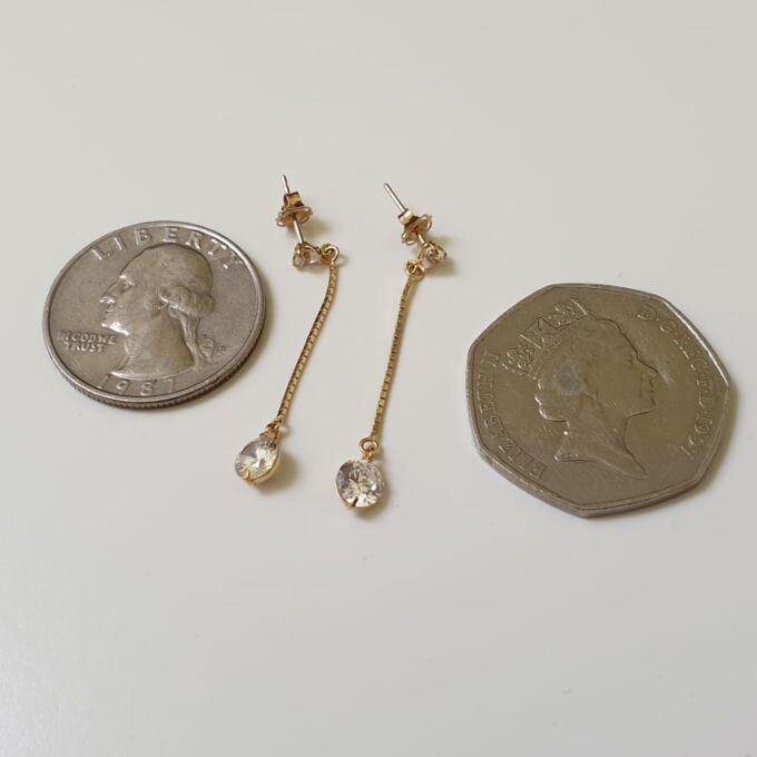 Chain Drop Earrings in 18ct Gold