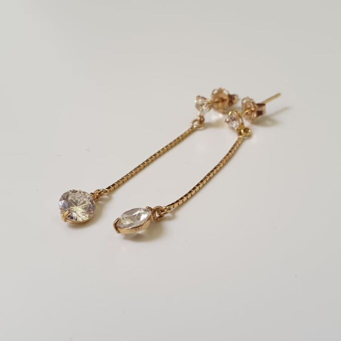 Chain Drop Earrings in 18ct Gold