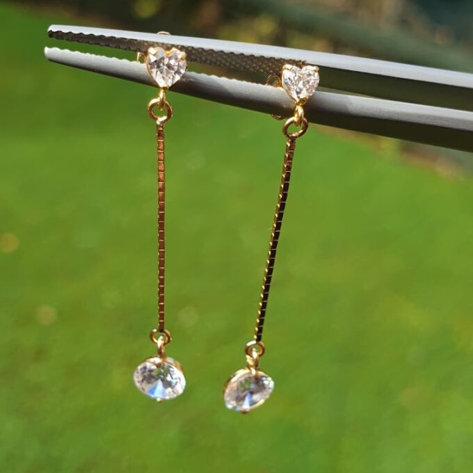 Chain Drop Earrings in 18ct Gold