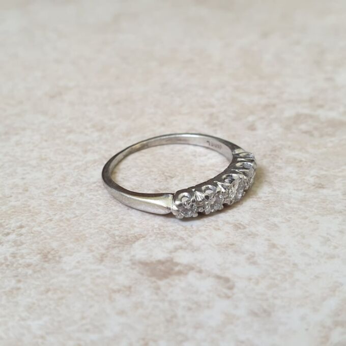 Five Stone Diamond Ring in Platinum