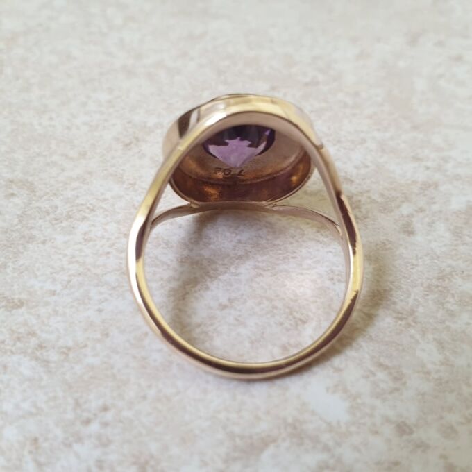 Amethyst Statement Ring in 9ct Gold