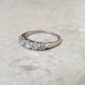 Five Stone Diamond Ring in Platinum