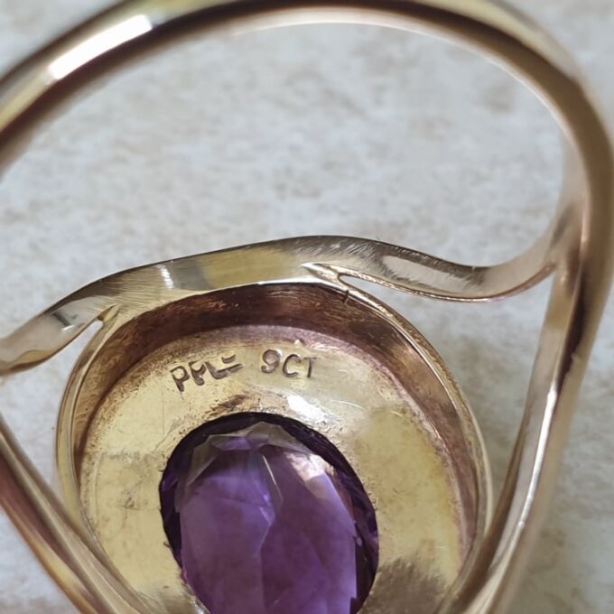 Amethyst Statement Ring in 9ct Gold