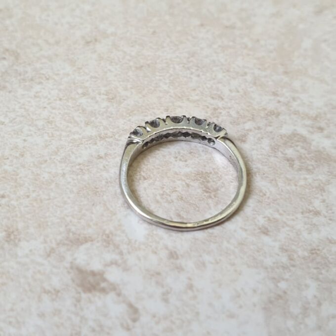 Five Stone Diamond Ring in Platinum