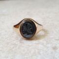 Hematite Centurion Signet Ring in 9ct Gold