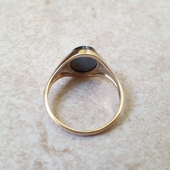 Hematite Centurion Signet Ring in 9ct Gold