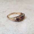 Seven Stone Garnet Ring in 9ct Gold