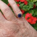 Synthetic Blue Sapphire Ring in 9ct Gold
