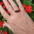 Seven Stone Garnet Ring in 9ct Gold