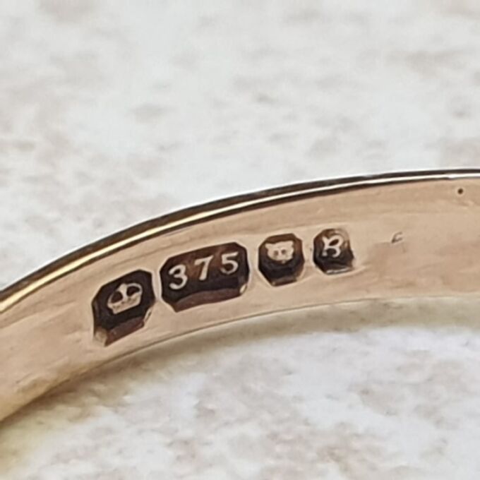 Seven Stone Garnet Ring in 9ct Gold