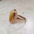 Elongated Tigers Eye Ring in 9ct Gold
