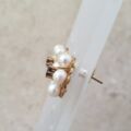 Reserved – Pearl and Sapphire Stud Earrings in 9ct Gold