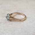 Emerald & Diamond Cluster Ring in 9ct Gold