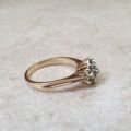 Emerald & Diamond Cluster Ring in 9ct Gold