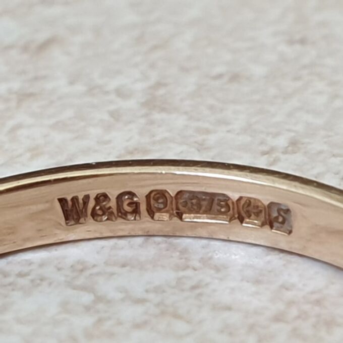 Graduating Synthetic Spinel Five Stone Ring in 9ct Gold