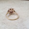 Rose Quartz Cluster Ring in 9ct Gold