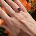 Amethyst Solitaire Ring in 9ct Gold