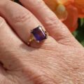 Amethyst Solitaire Ring in 9ct Gold