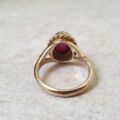 Heavyweight Garnet Solitaire Ring in 9ct Gold
