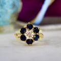 Sapphire and Diamond Ring in 9ct Gold
