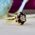 Sapphire and Diamond Ring in 9ct Gold