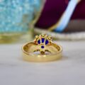 Synthetic Blue Sapphire Ring in 9ct Gold