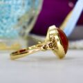 Carnelian Cabochon Ring in 9ct Gold