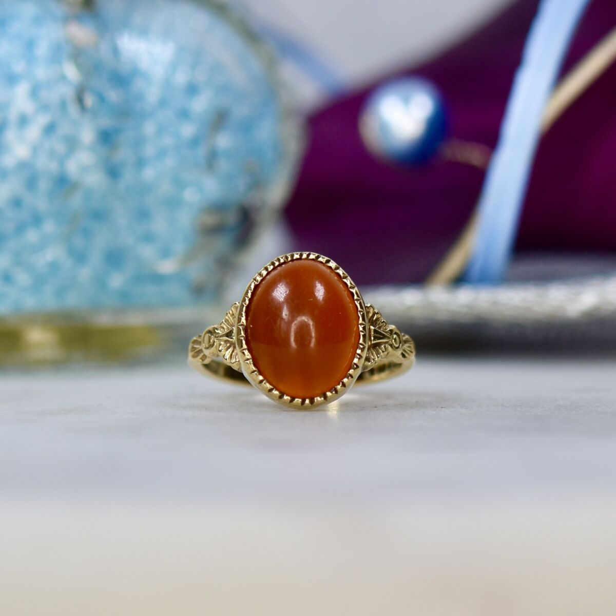 Carnelian sales stone ring