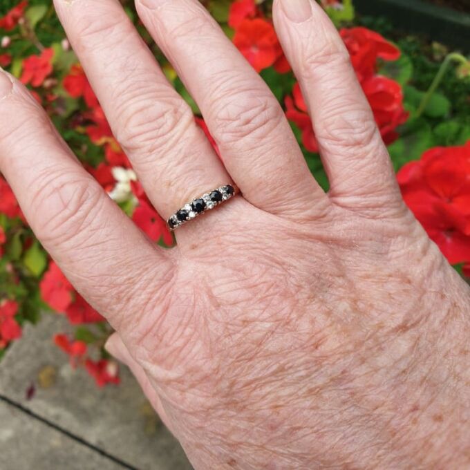 Sapphire and Diamond Ring in 9ct Gold