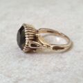 Smoky Quartz Solitaire Ring in 9ct Gold