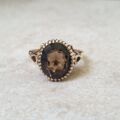 Smoky Quartz Solitaire Ring in 9ct Gold