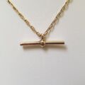 Plain T or Albert Bar in 9ct Yellow Gold