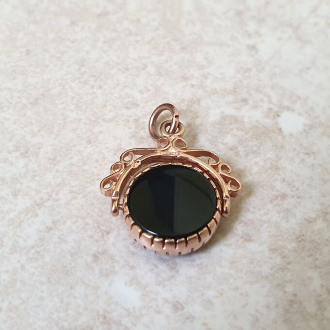 Two Sided Spinner Fob Pendant in 9ct Gold