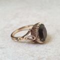 Smoky Quartz Solitaire Ring in 9ct Gold
