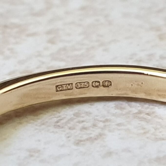 Emerald Stacking Ring in 9ct Gold