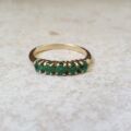 Emerald Stacking Ring in 9ct Gold