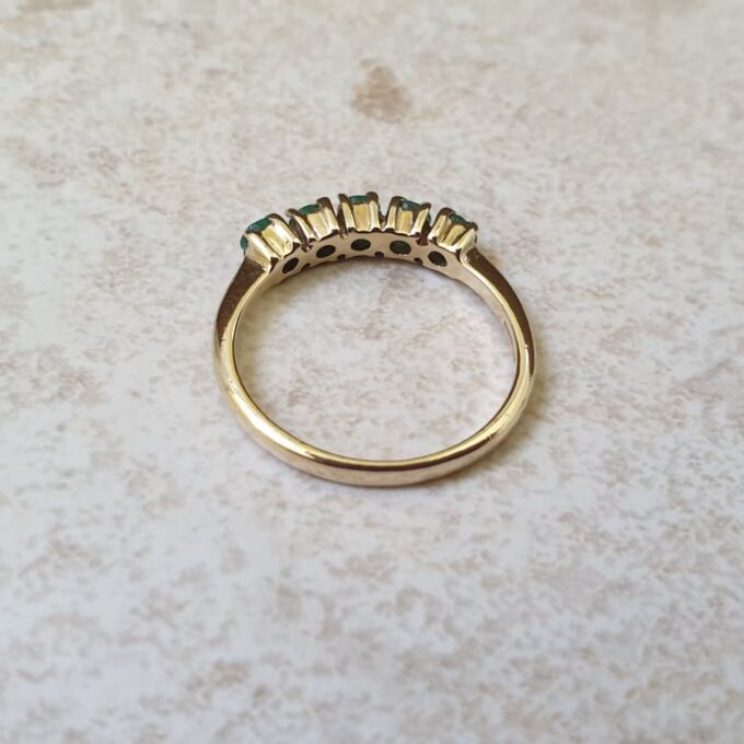 Emerald Stacking Ring in 9ct Gold