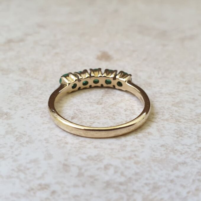 Emerald Stacking Ring in 9ct Gold