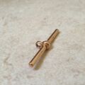 Antique Albert or T Bar Pendant in 9ct Rose Gold