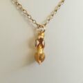 Long Eared Sitting Dog Pendant in 9ct Gold