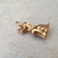 Long Eared Sitting Dog Pendant in 9ct Gold